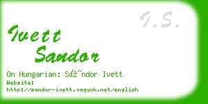 ivett sandor business card